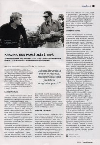 Blažejovská, Alena - Krajina, kde paměť ještě trvá. In Týdeník Rozhlas 6-2022, s. 7
