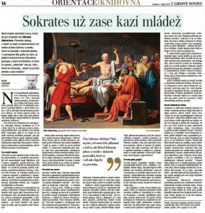 Fischer, Petr - Sokrates už zase kazí mládež. In Lidové noviny 2023-10-07