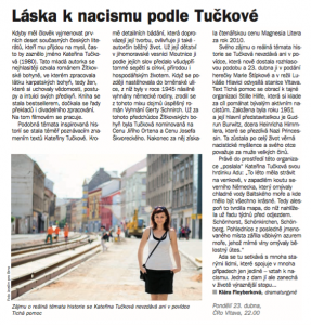 Fleyberková, Klára - Láska k nacismu podle Tučkové. In Týdeník Rozhlas 17-2018