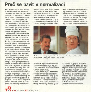 Hanáčková, Andrea - Proč se bavit o normalizaci. In Týdeník Rozhlas 2020-40, s. 21