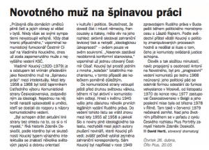 Hertl, David - Novotného muž na špinavou práci. In Týdeník Rozhlas 17-2018 (článek).