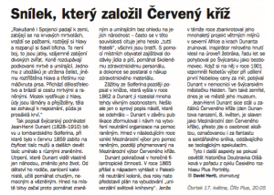 Hertl, David - Snílek, který založil Červený kříž. In Týdeník Rozhlas 2018 (článek).