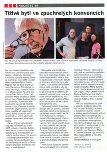 Hložková, Hana - Tíživé bytí ve zpuchřelých konvencích. In Týdeník Rozhlas 12-2018