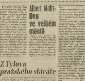 Hu - Dva ve velkém městě. In Rozhlas 42-1977 (3. 10. 1977), s. 4 (článek)