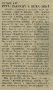 III. celostátní přehlídka rozhlasových her. In Rozhlas 39-1976 (13. 9. 1976), s. 4 (článek) 04