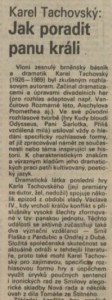 Jak poradit panu králi. In Rozhlas 5-1990 (22. 1. 1990), s. 4 (článek) 01