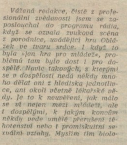 Mareš, Vladimír - Vážená redakce... In Rozhlas 34-1979 (13. 8. 1979), s. 2 (dopis posluchače) 01