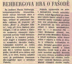 Rehbergova hra o fašodě. In Radiojournal 48-1940 (24. 11. 1940), s. 6 (článek).