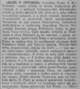 Rozhlas. Muži v offsidu. In Národní osvobození, 11. 2. 1932, s. 5 (recenze) 01
