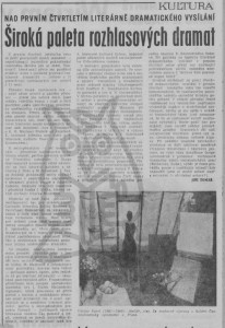 Tomáš, Jiří - Široká paleta rozhlasových dramat. In Rudé právo, 3. 5. 1977, s. 5 (článek)
