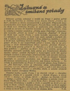 V. D. - Zábavné a smíšené pořady. In Náš rozhlas 1-1947