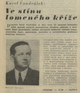 Ve stínu lomeného kříže. In Rozhlas 2-1981 (28. 12. 1981), s. 4 (článek)