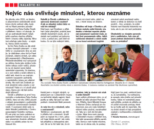 Venclová, Renata - Nejvíc nás ovlivňuje minulost, kterou neznáme. In Týdeník Rozhlas 50-2015