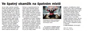 Veverková, Lenka - Ve špatný okamžik na špatném místě. In Týdeník Rozhlas 17-2018 (článek).
