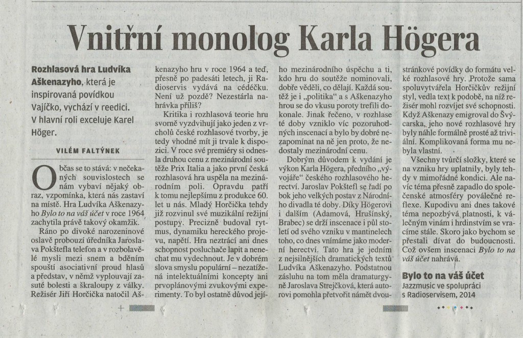 Vnitrni monolog Karla Hogera