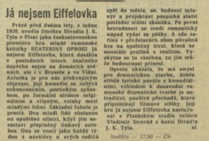 al - Já nejsem Eiffelovka. In Rozhlas 7-1970 (2. 2. 1970), s. 9 (článek)