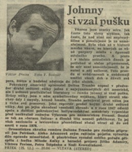 anonym - Johnny si vzal pušku. In Rozhlas 53-1981 (21. 12. 1981), s.