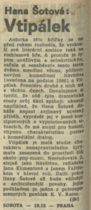 jh - Vtipálek. In Rozhlas 5-1987 (19. 1. 1987), s. 4 (článek)