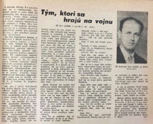 jv - Tým, ktorí sa hrajú na vojnu.