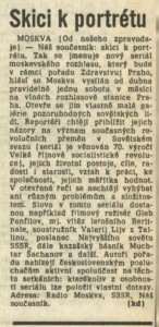 kd - Skici k portrétu. In Rudé právo, 31. 3. 1987, s. 5 (článek)