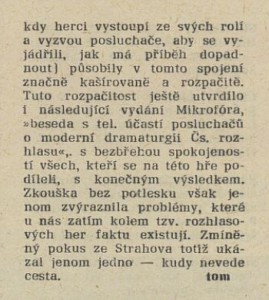 tom - V rozhlase. In Tvorba 27-1980 (2. 7. 1980), s 23 (recenze)1