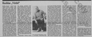 Šulc, Viktorín-  Rozhlas Vérité. In Scéna 6-1983, s. 4 (recenze). 02